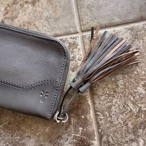 Frye Leather Tassel wristlet/ Clutch